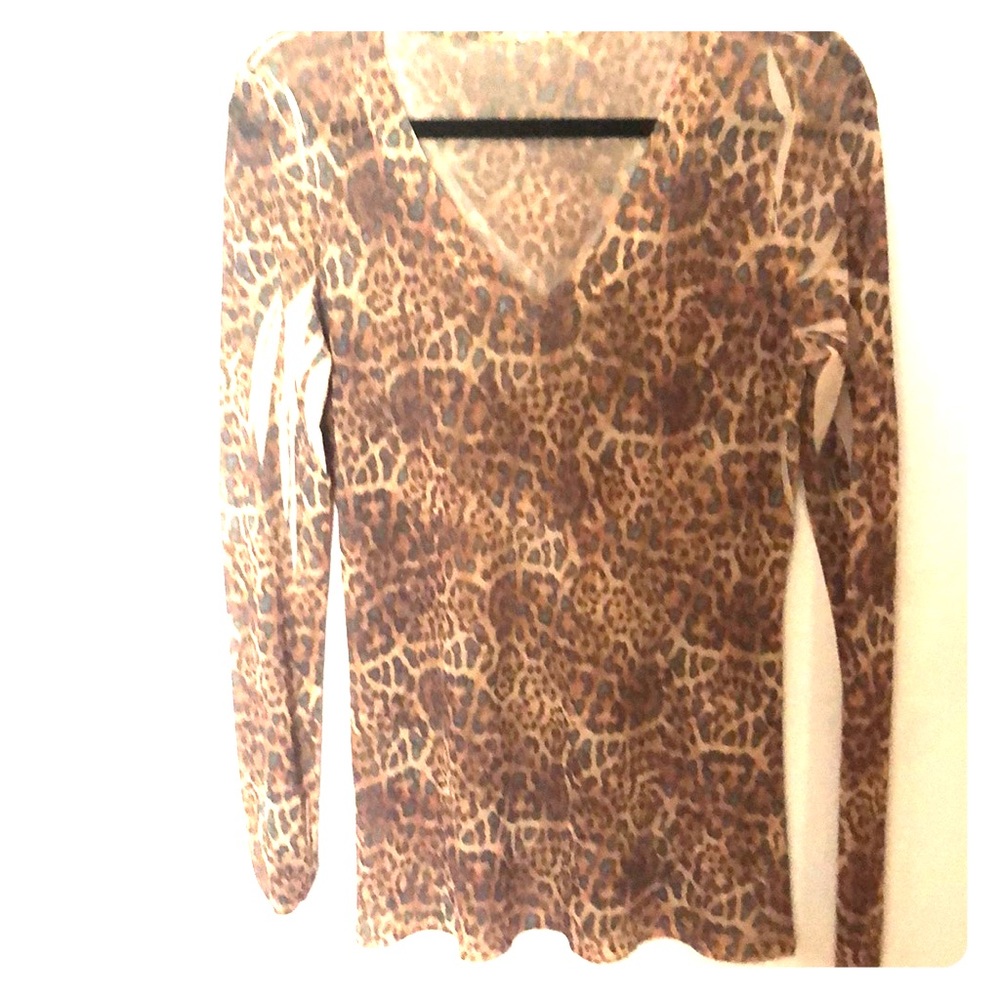 Sheer Animal Print Top